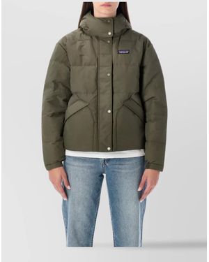 Patagonia Insulated Jacket Featuring Adjustable Elements - Green