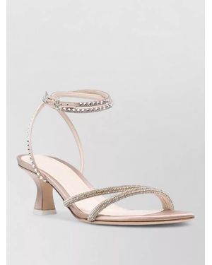 3Juin Maui Syria Sandal Embellished Straps Mid Heel - Natural