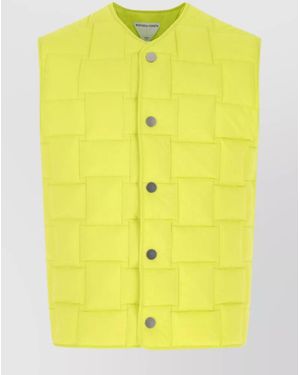 Bottega Veneta Quilted Nylon Puffer Gilet - Yellow