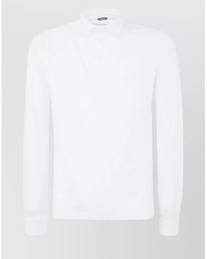 Zanone Long-Sleeve Polo Shirt - White