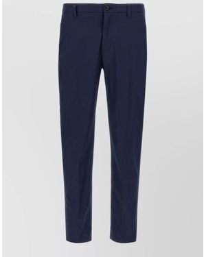 Department 5 Cotton Cropped Straight-Leg Trousers - Blue