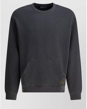 Carhartt Torion Seat Crewneck Sweatshirt Front Pocket - Grey