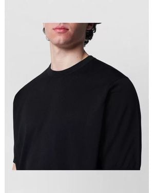 John Smedley Kemptonco Short Sleeve Crew Neck T-Shirt - Black