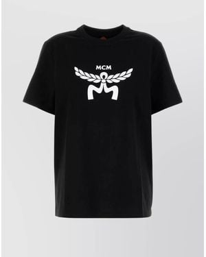 MCM Organic Cotton Printed Short-Sleeve T-Shirt - Black