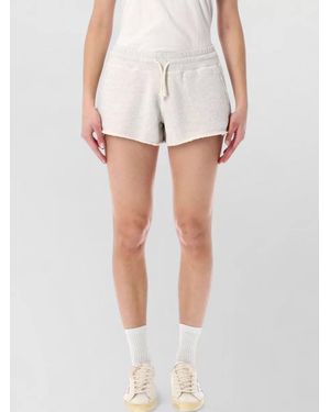 Golden Goose Fleece Cotton Shorts Relaxed Fit Hem - White