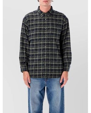 DUNST Checked Flannel Shirt - Black