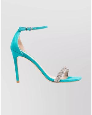 Stuart Weitzman Suede Leather Sandals - Blue