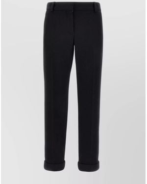 Balmain Virgin Wool Tapered Trousers - Blue