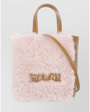 Marni Museo Shearling Shoulder Bag - Pink