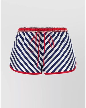 Gucci Silk Printed Shorts - Blue