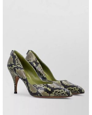 Miu Miu Court Shoes Ayers Python Print Snakeskin Pattern - Green