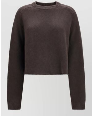 Lisa Yang Cashmere Ribbed Crew Neck Sweater - Black