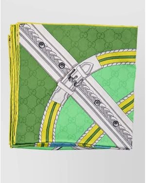Gucci Silk Printed Scarf - Green