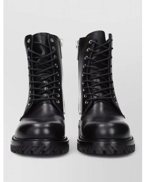Off-White c/o Virgil Abloh Leather Ankle Boots - Black