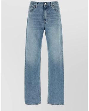 Gucci Straight Leg Denim Trousers Belt Loops Five Pockets - Blue