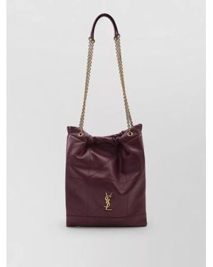 Saint Laurent Jamie Lamb Leather Shoulder Bag - Red