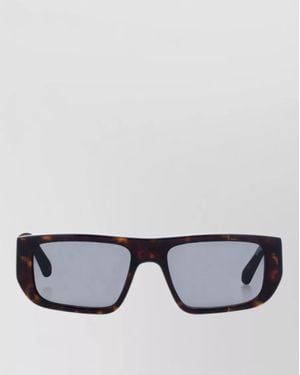 Facehide Rectangular Sunglasses Dark Lenses Tortoiseshell Frame - Grey