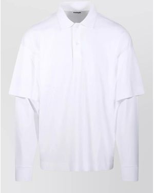 DARKPARK Double Sleeve Polo Shirt - White