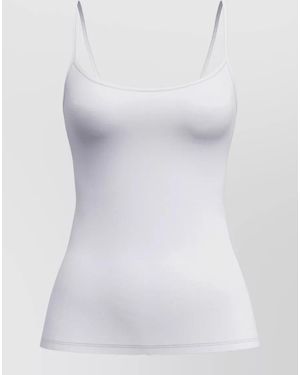 CALIDA Seamless Spaghetti Strap Top Adjustable Straps - White