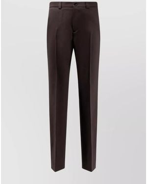Gucci Gabardine Wool Trousers - Brown