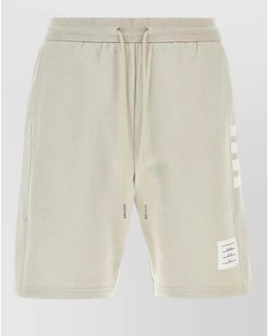 Thom Browne Cotton Tailored Bermuda Shorts - Natural