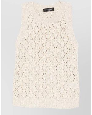 Fabiana Filippi Open-Knit Sleeveless Top - Natural