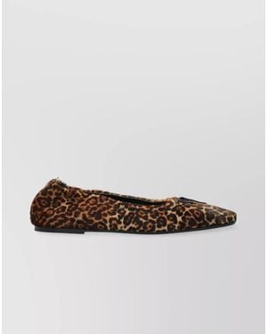 Golden Goose Leopard-Print Leather Ballerina Shoes - Red