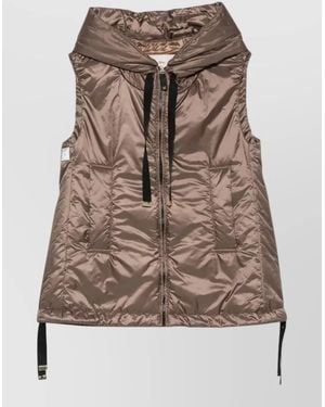 Max Mara Quilted Hooded Parka Coat - Brown