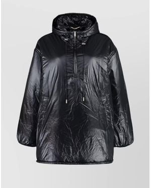 Saint Laurent Nylon Windbreaker Jacket - Black