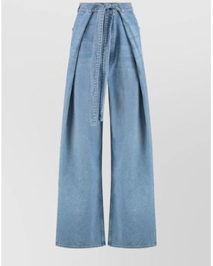 Mother Denim Wide-Leg Trousers - Blue