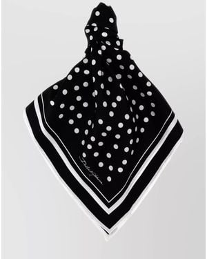 Dolce & Gabbana Square Shape Polka Dot Scarf - Black