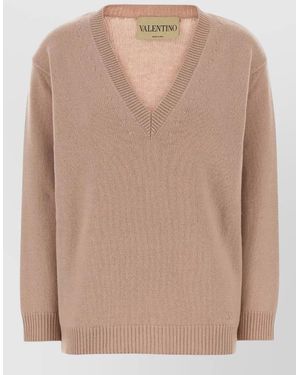 Valentino Garavani Cashmere Oversized Jumper - Natural