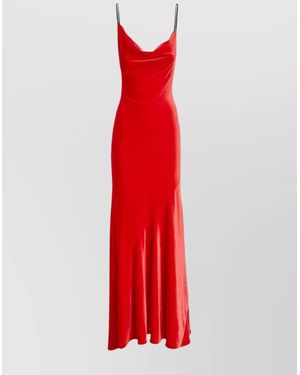 Philosophy Velvet Asymmetric Maxi Dress - Red