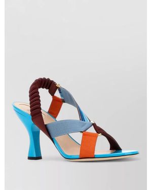 Fendi Colibrì Fabric Mules - Blue