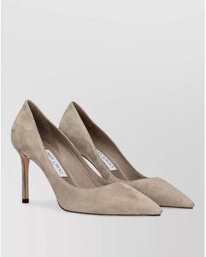 Jimmy Choo Leather Court Shoes - Natural