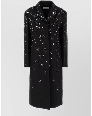 Jil Sander Wool Single Breasted Coat - Black
