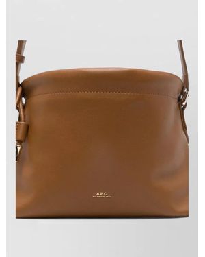 A.P.C. Ninon Crossbody Bag Adjustable Shoulder Strap - Brown
