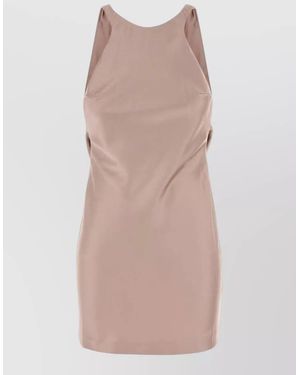 ANDAMANE Satin Carmen Dress Draped Back Mini - Multicolour