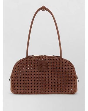 Miu Miu Matelassé Clutch Bag - Brown