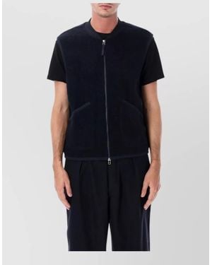 Universal Works Wool Zip Waistcoat - Blue