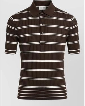Closed Short-Sleeved Wool Polo Shirt - Black