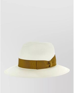 Borsalino Amedeo Hat Pinched Crown Ribbon Band - Multicolour