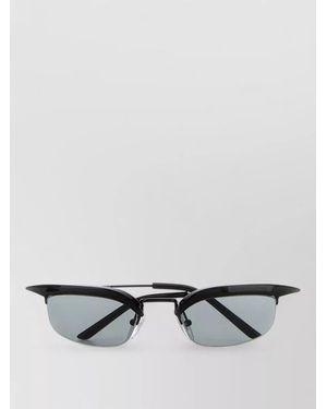 Prada Cat Eye Metal Frame Sunglasses With Tinted Lenses - Gray
