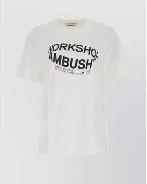Ambush Cotton Logo Print Jersey T-Shirt - White