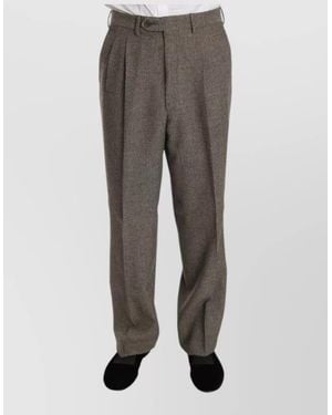Fendi Wool Regular-Fit Single-Breasted Suit - Grey