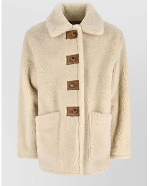 DUNST Single Breasted Coat - Natural