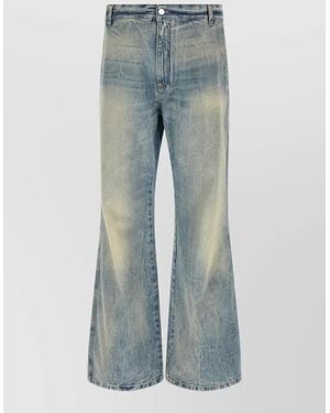 Amiri Bootcut Jeans Faded Wash Belt Loops - Blue