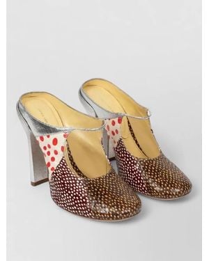 Dries Van Noten Court Shoes Polka Dot Mixed Textures Patchwork - Multicolour