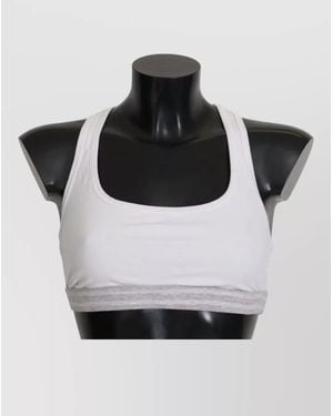 Dolce & Gabbana Cotton Stretch Sport Bra Underwear - Black