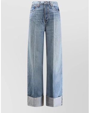 RE/DONE High-Rise Wide-Leg Jeans - Blue